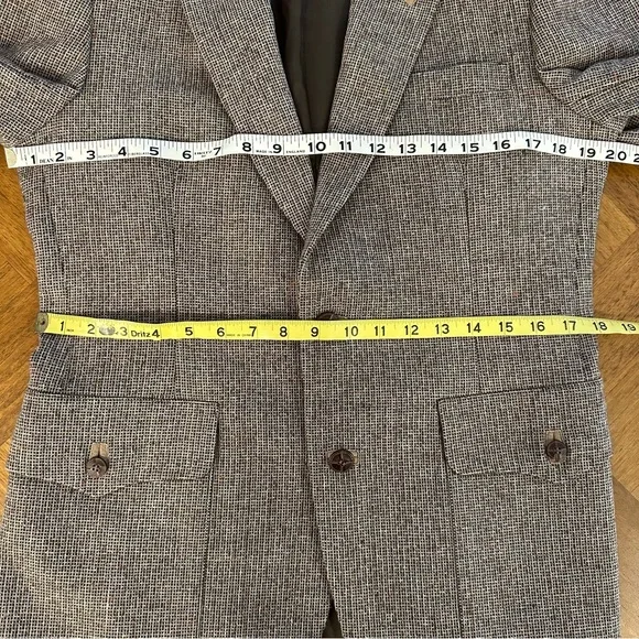 Vintage 70s Johnny Carson For Weise’s Blazer Jacket Brown Tweed Mens Size 38 - Picture 8 of 11